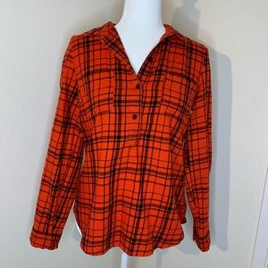 Old Navy half button down flannel shirt